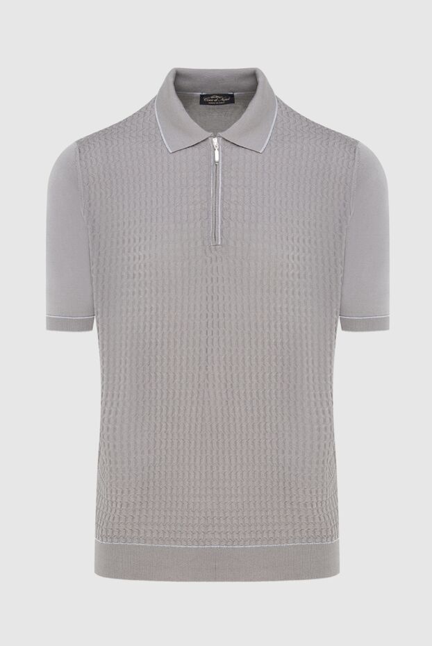 Cesare di Napoli beige silk polo for men 173367 - photo 1