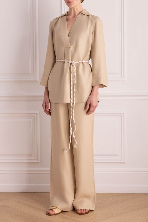 Loro Piana beige linen knitted suit for women 173463 - photo 3