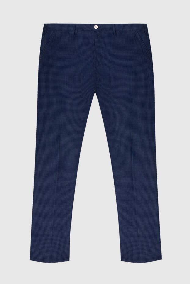 Stefano Ricci men's blue woolen pants with loose buttons 173511 - photo 1