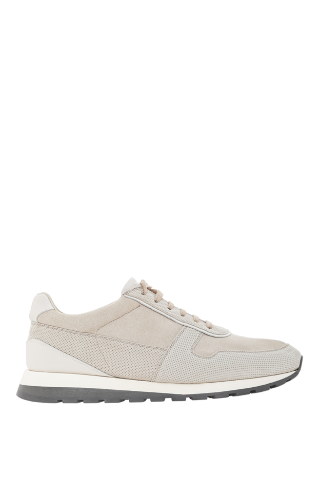 Beige suede sneakers for men - photo 1