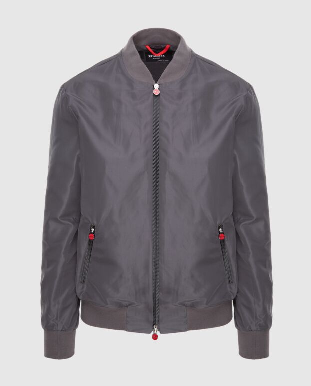Kiton текстуралы жабылатын және фирмалық жүгіргіштері бар бомбардир күрте
173593 - фото 1