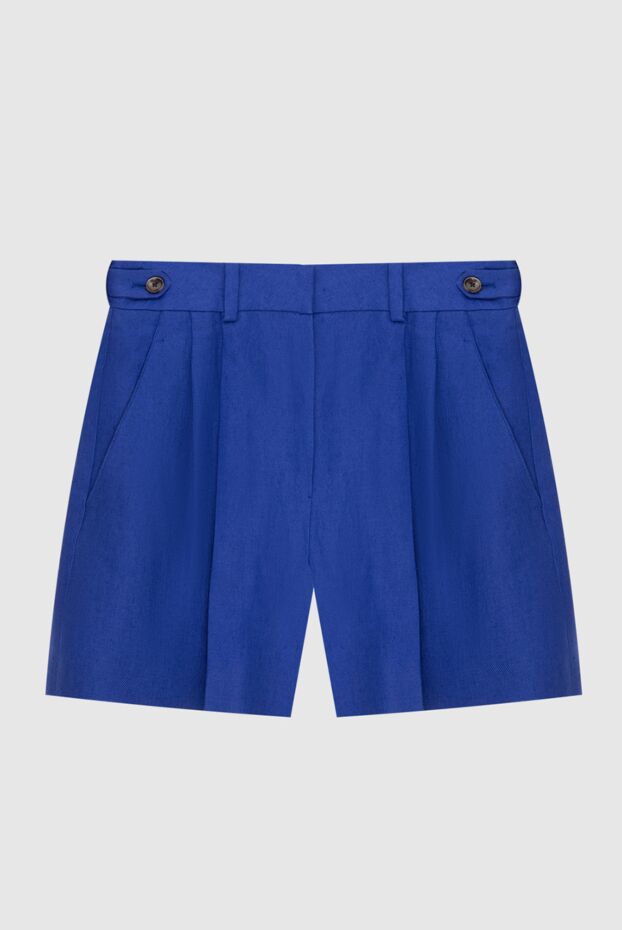 Loro Piana шорты-бермуды фиолетовые женские из льна 173700 - фото 1