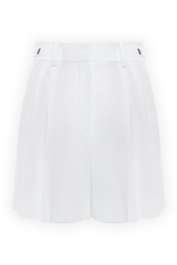 Loro Piana шорты прямого кроя льняные белые женские прямого кроя 173703 - фото 1