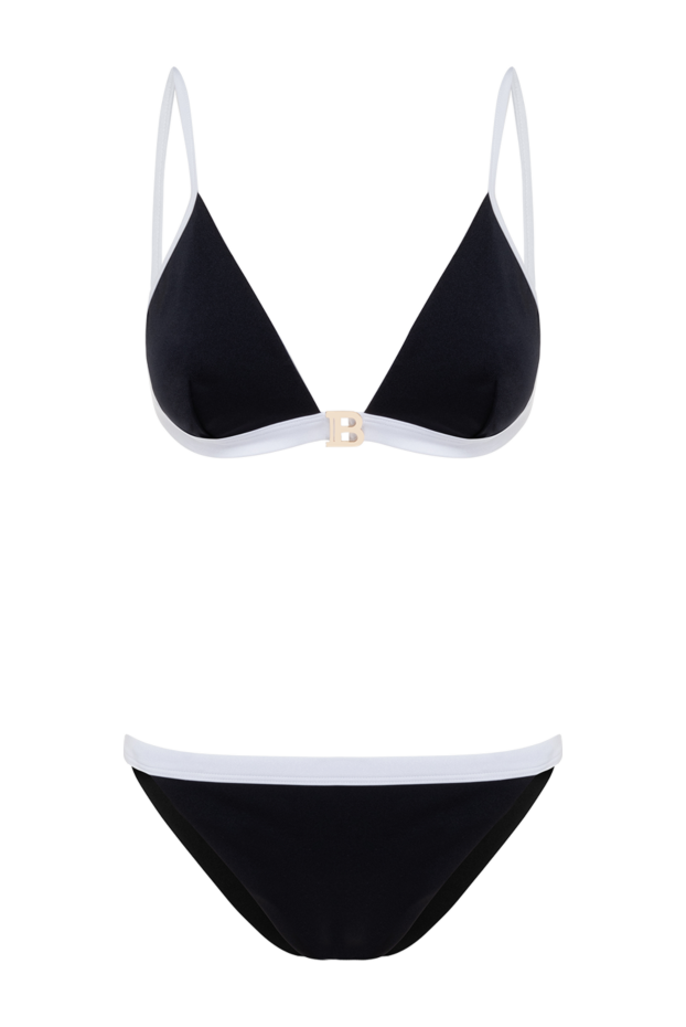 Balmain white and black swimsuit for women with logo 173740 - photo 1