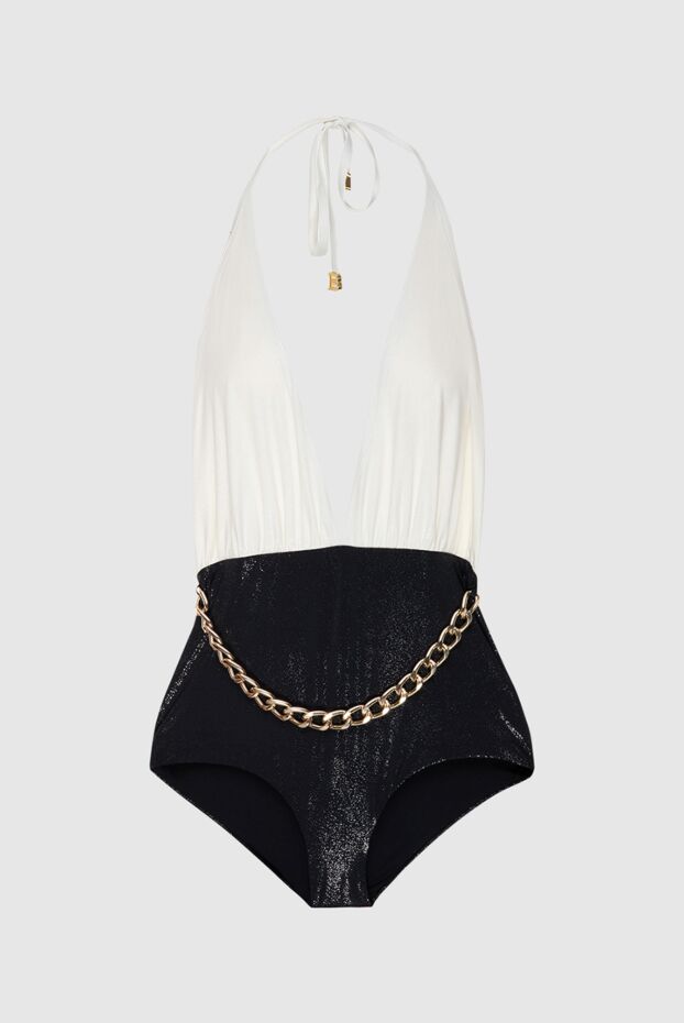 Balmain әйелдерге арналған ақ және қара купальник 173746 - фото 1