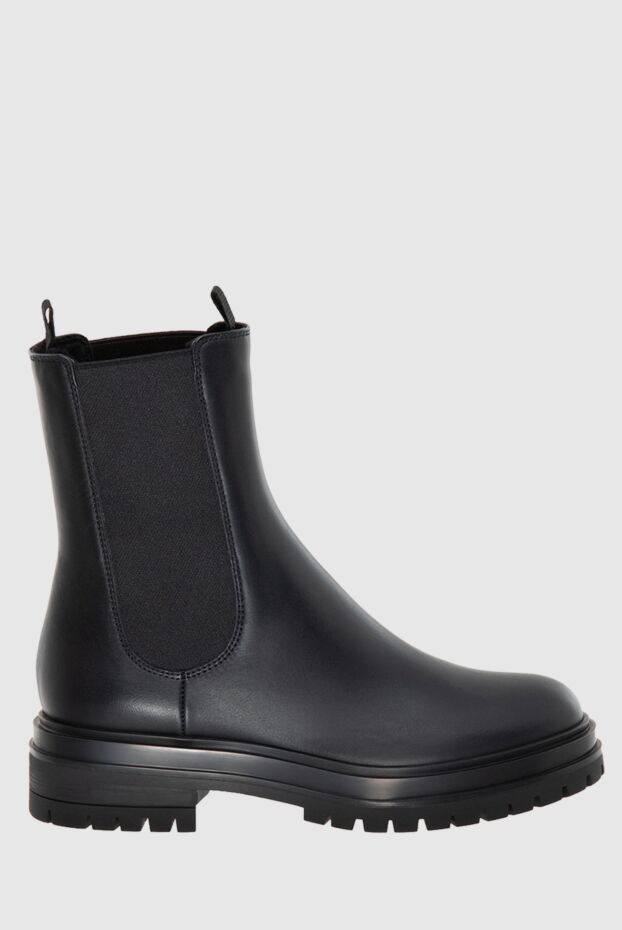 Gianvito Rossi women's black leather boots with a massive sole 173912 - photo 1