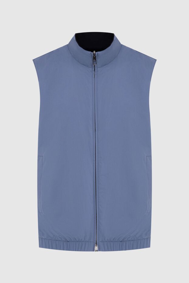 A light blue vest with a simple cut and a zipper - photo 1