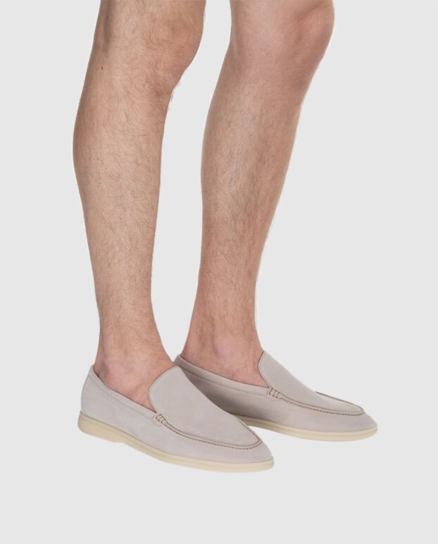 Loro Piana classic beige suede loafers for men 173974 - photo 3