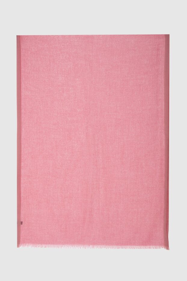 Loro Piana women's pink long scarf with small fringe 173991 - photo 1