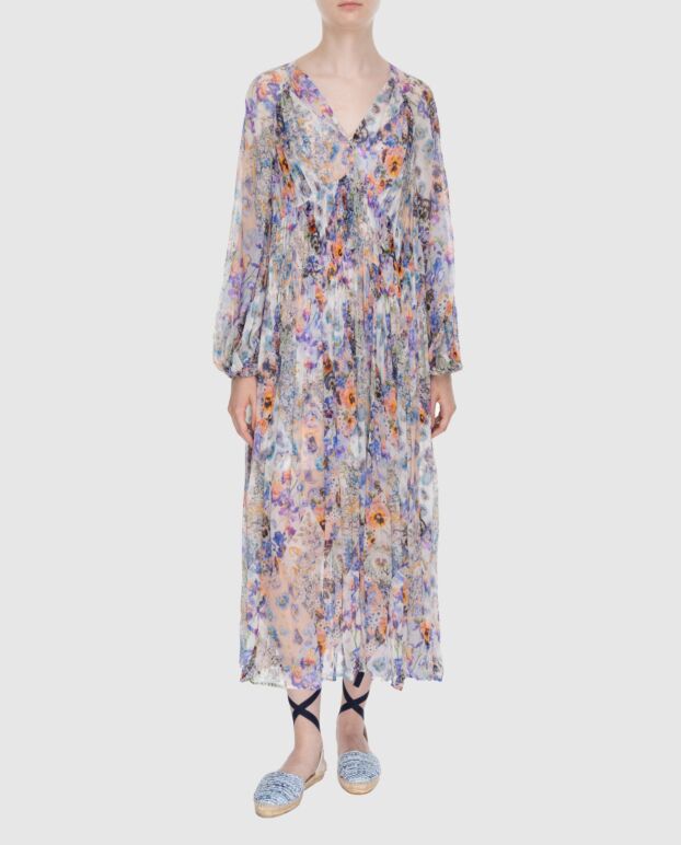 Zimmermann women's dress purple with long sleeves and floral print 174044 - photo 2