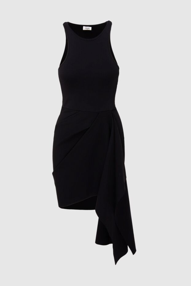 Celine драппен әйелдерге арналған қара шағын көйлек 174189 - фото 1