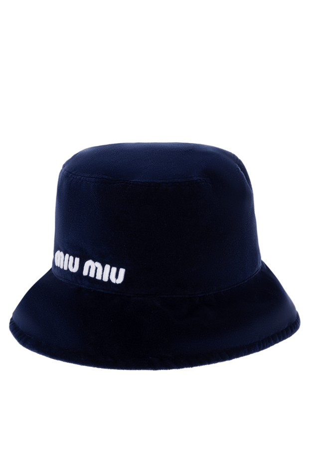 Miu Miu ақ логотипі бар әйелдерге арналған қара мақта панамасы 174203 - фото 3