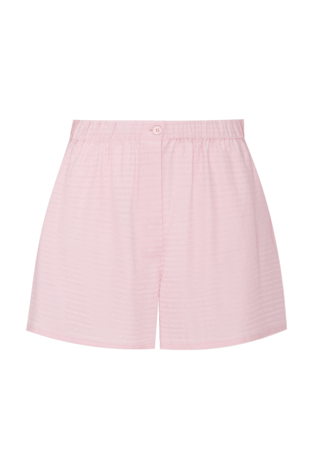 Prada шорты женские розовые шелковые свободного кроя 174247 - фото 1