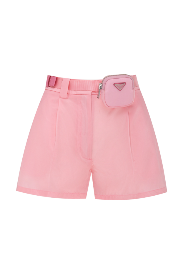 Prada белдікте әмиян бар қызғылт әйелдер шорттары 174248 - фото 1