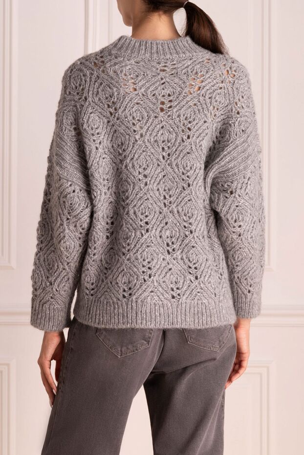 Panicale gray women’s jumper with patterned knitting 174324 - photo 3