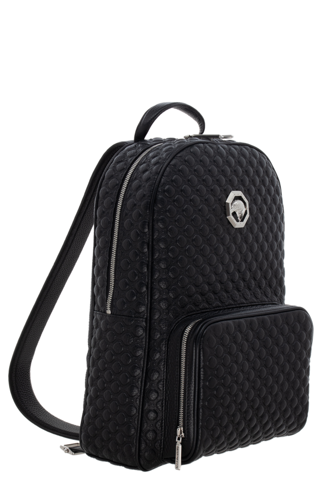 Stefano Ricci men's black leather backpack with metal logo 174386 - photo 2