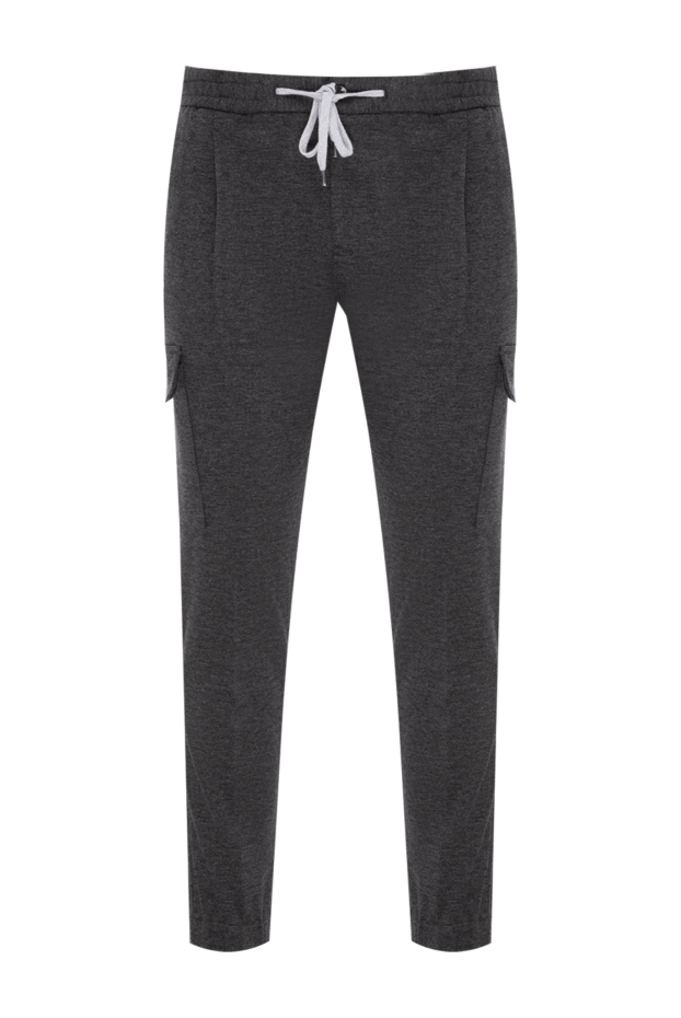 PT01 (Pantaloni Torino) спортивные джоггеры карго серые из меланжевого трикотажа
174443 - фото 1