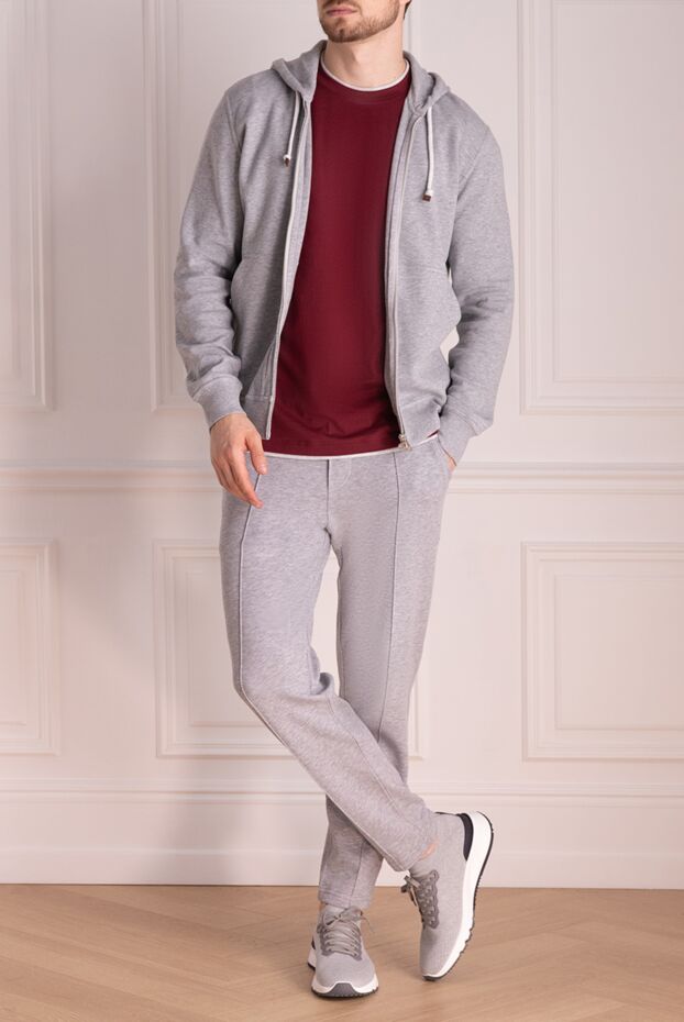 Brunello Cucinelli a soft melange jersey tracksuit with a hood.
 174553 - photo 2