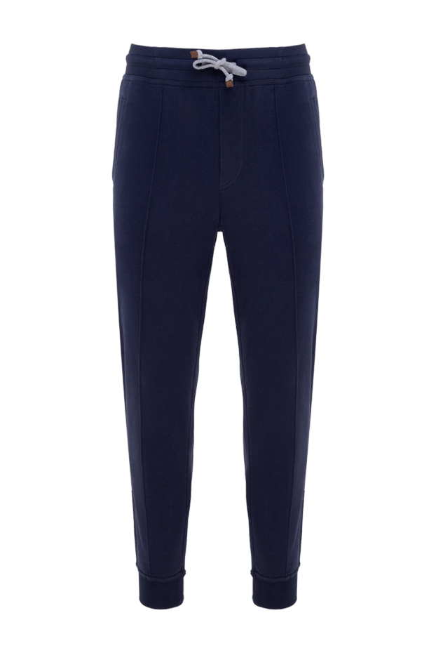 Dark blue athletic joggers with elastic waistband and drawstring.
- photo 1