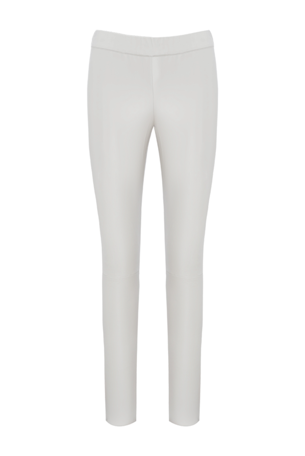 White leather leggings for women - photo 1