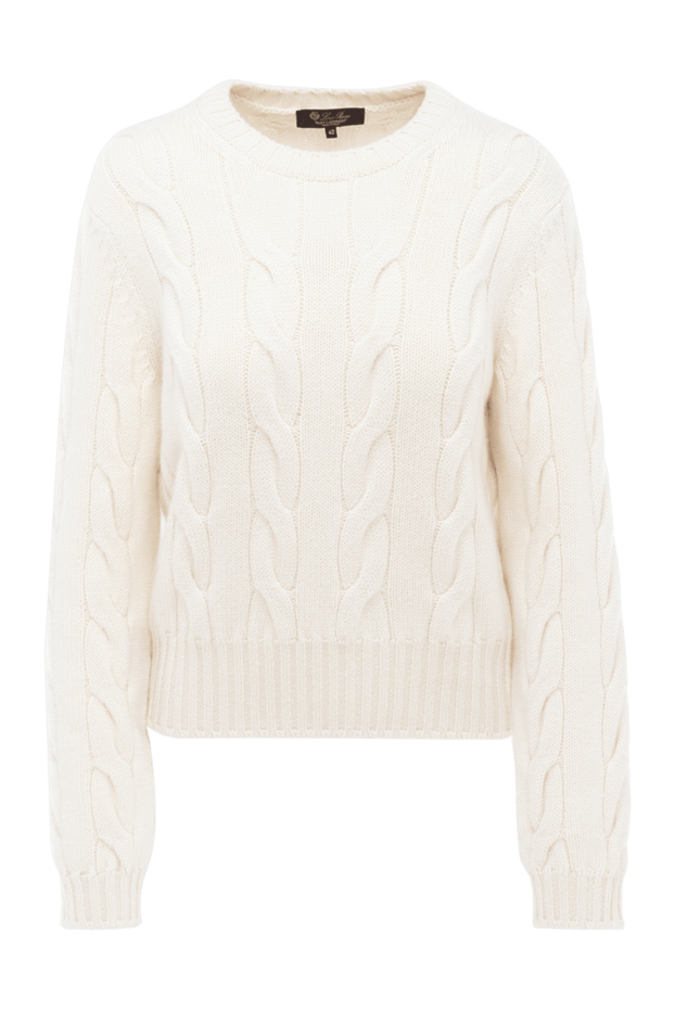 Loro Piana napier crewneck cashmere knitted jumper white womens 174614 - photo 1