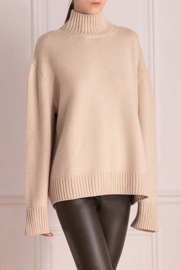 Loro Piana beige women’s oversized cashmere jumper 174738 - photo 3