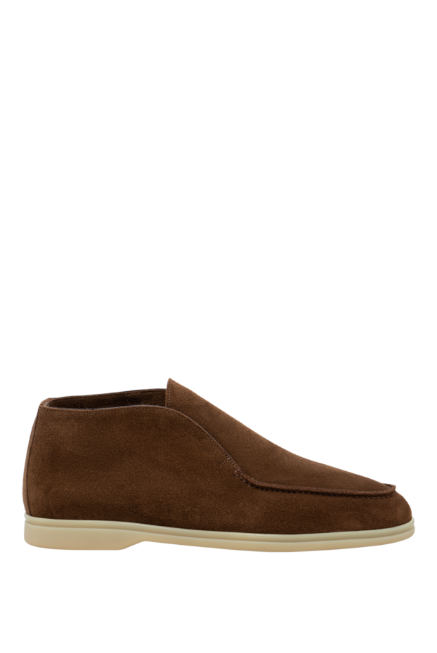 Cesare di Napoli comfortable loafers made of brown nubuck with inner fur 174785 - photo 1