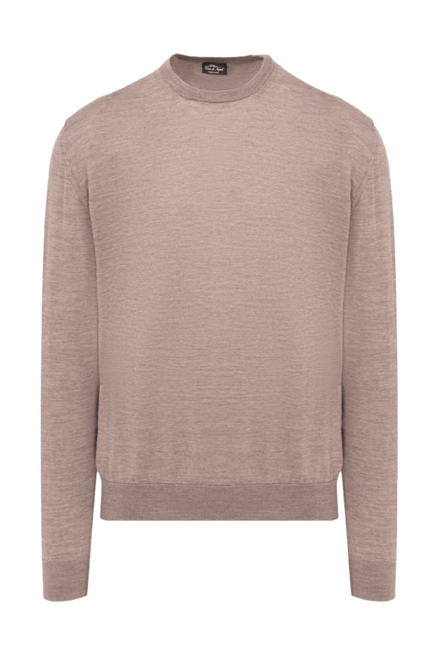 Cesare di Napoli long sleeve woolen jumper for men beige 174820 - photo 1