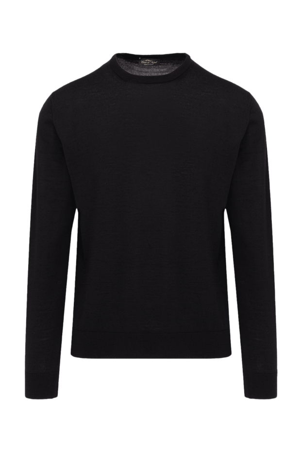 Cesare di Napoli black wool jumper with long sleeves and elastic trim 174821 - photo 1