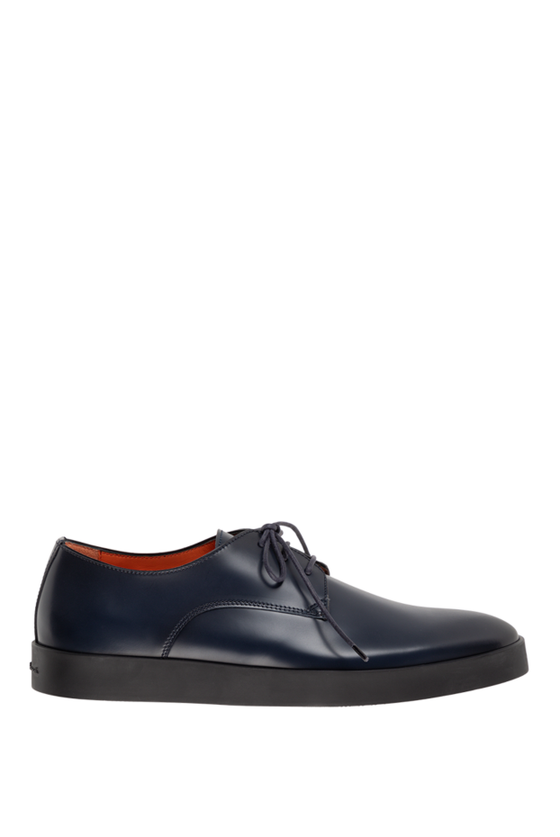 Santoni туфли мужские кожаные синие 174939 - фото 1