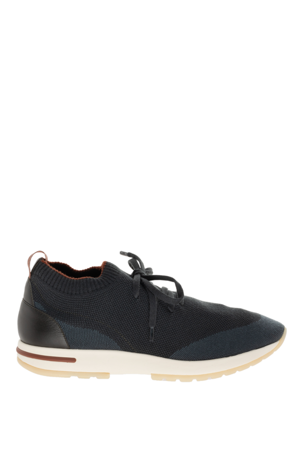 Loro Piana кроссовки из двухслойной трикотажной шерсти 60 lp flexy walk синие 174954 - фото 1