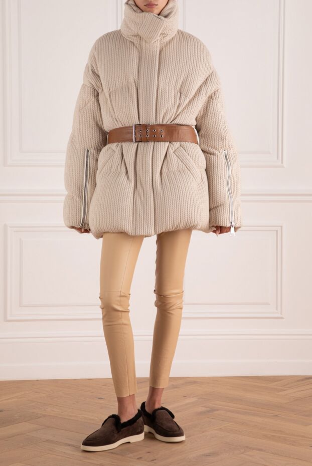 Khrisjoy women's knitted down jacket with contrasting belt
 174993 - photo 2
