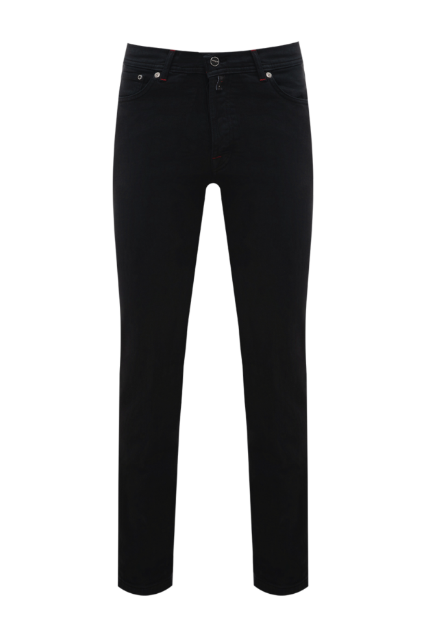 Kiton прямые хлопковые джинсы черного цвета с красной прострочкой
175072 - фото 1