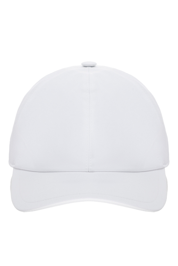 Cesare di Napoli men's white cotton cap 175089 - photo 1