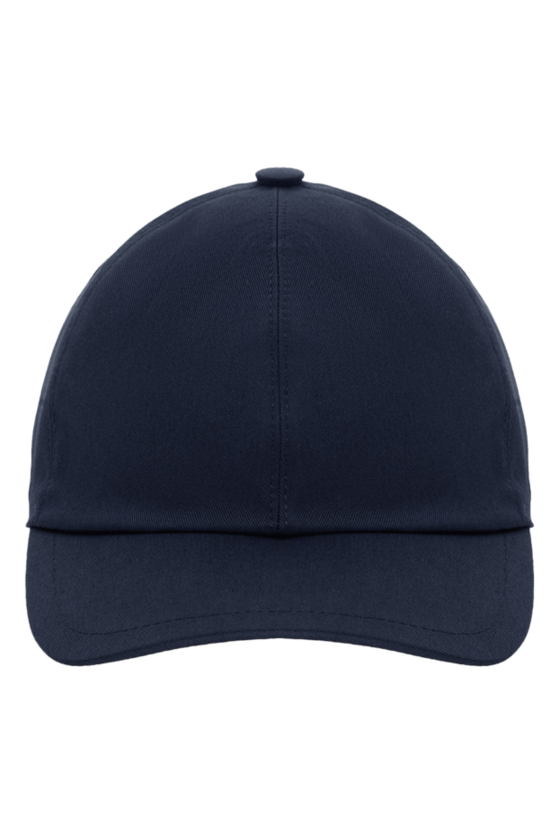 Cesare di Napoli basic cut cotton baseball cap in dark blue 175095 - photo 1