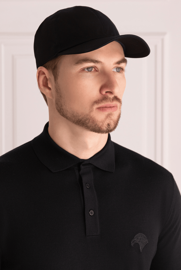 Cesare di Napoli classic black cotton cap with minimalist style
 175098 - photo 2