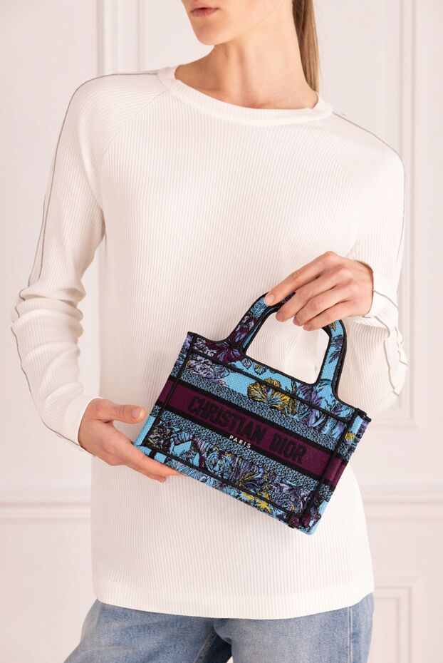 Dior көк мақтадан жасалған сөмкелерге тапсырыс беріңіз 175108 - фото 3