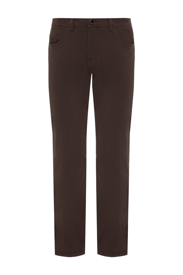 Scissor Scriptor men's chocolate colored jeans with crocodile detail on the waistband
175120 - photo 1