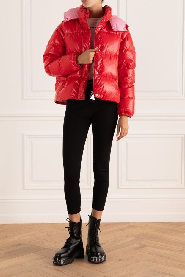 Moncler red polyester down jacket for women 175199 - photo 2