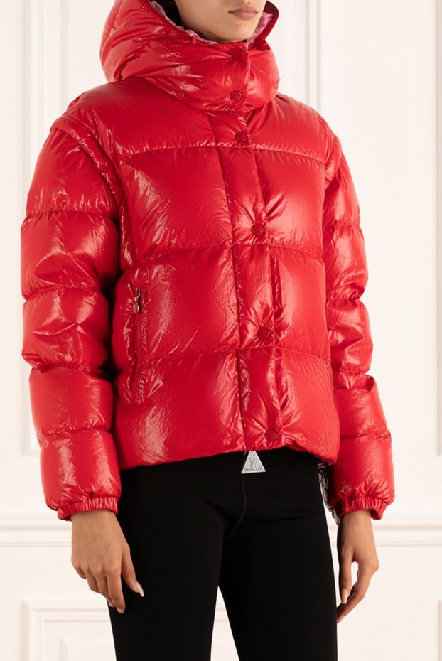 Moncler red polyester down jacket for women 175199 - photo 3