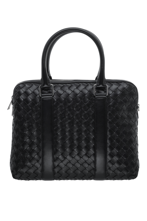 Bottega Veneta тонкий портфель intrecciato
из плетенной телячьей кожи черный 175230 - фото 1