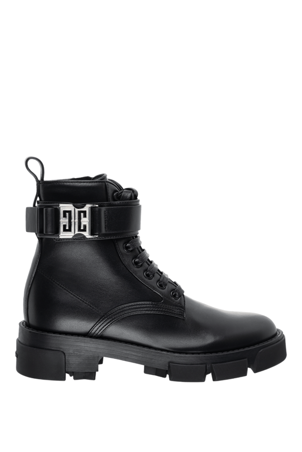 Givenchy leather boots black decorated with a logo buckle women's 175260 - photo 1