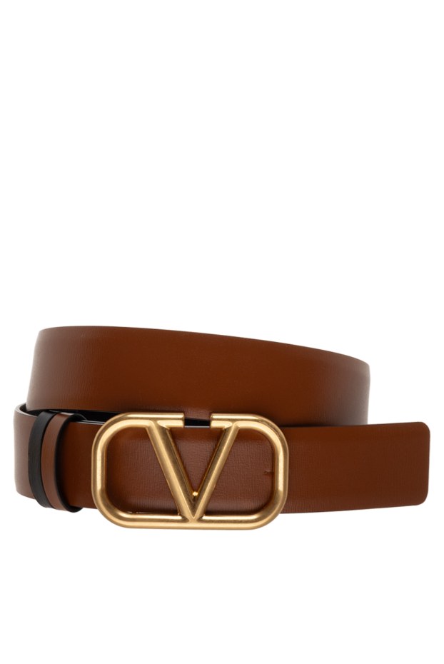 Valentino women's leather belt in cognac shade with a v-shaped buckle
175292 - photo 1