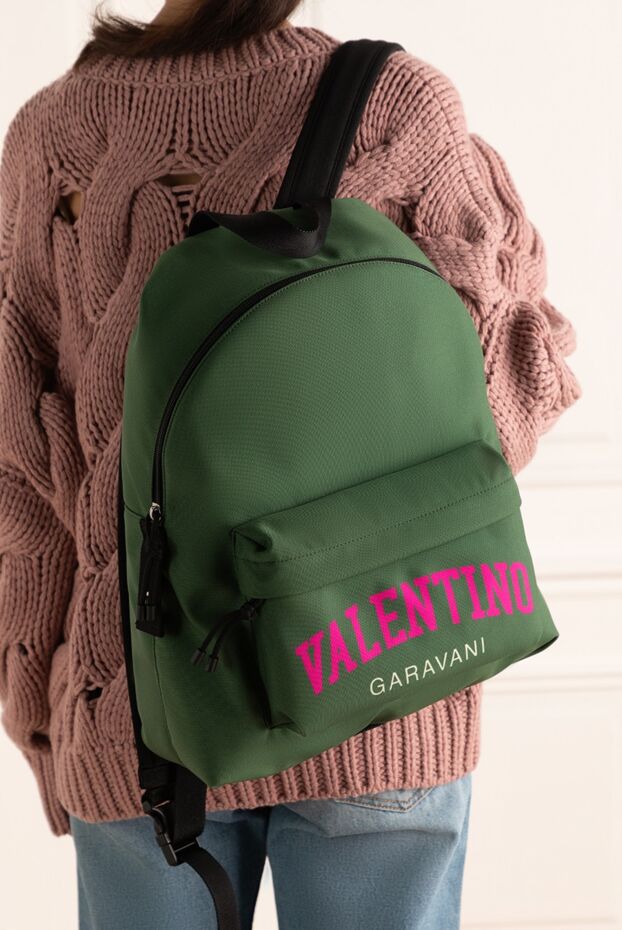 Valentino рюкзак из текстиля зеленый женский 175300 - фото 2