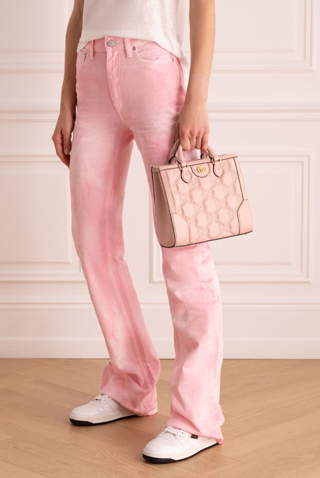 Gucci сумка в розовом цвете с двойными ручками и gg-монограммой
175334 - фото 3