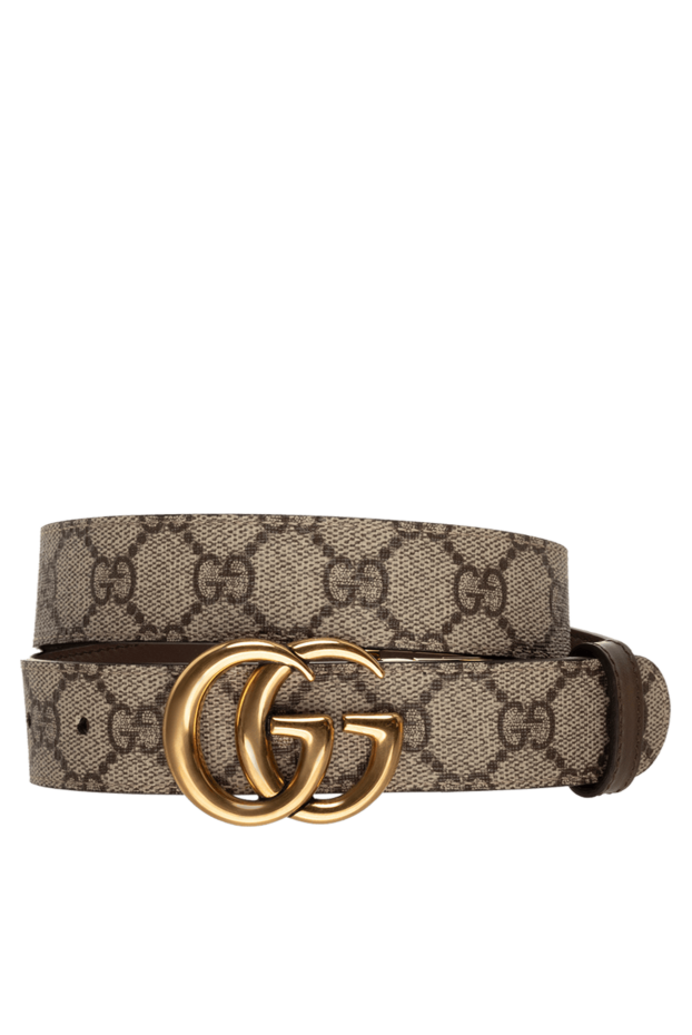 Gucci кожаный ремень женский с канвой gg supreme и логотипом
175352 - фото 1