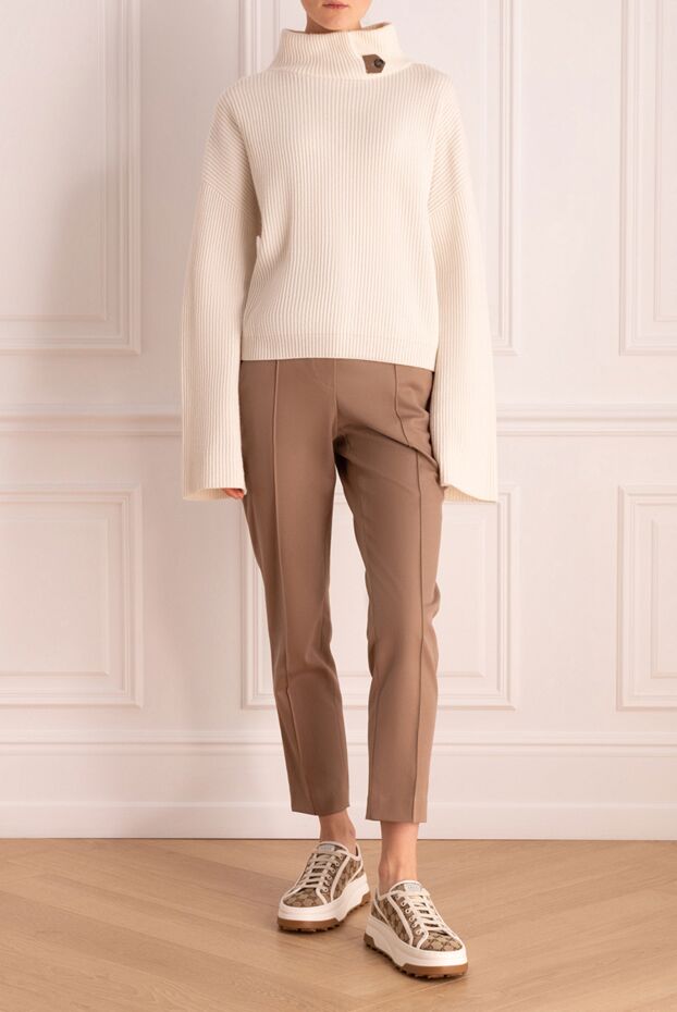 Brunello Cucinelli a thick ribbed cashmere jumper with a high collar.
175380 - photo 3