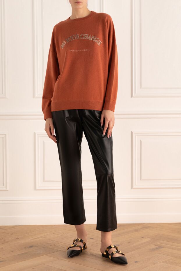 Brunello Cucinelli orange jumper for women 175400 - photo 2
