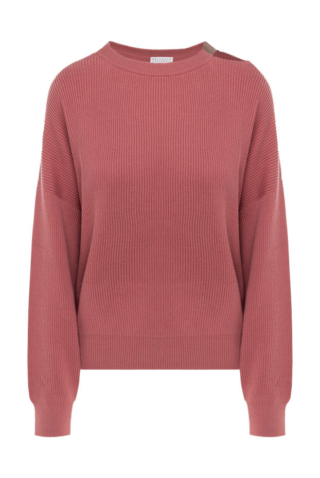 Brunello Cucinelli pink cotton jumper for women 175401 - photo 1