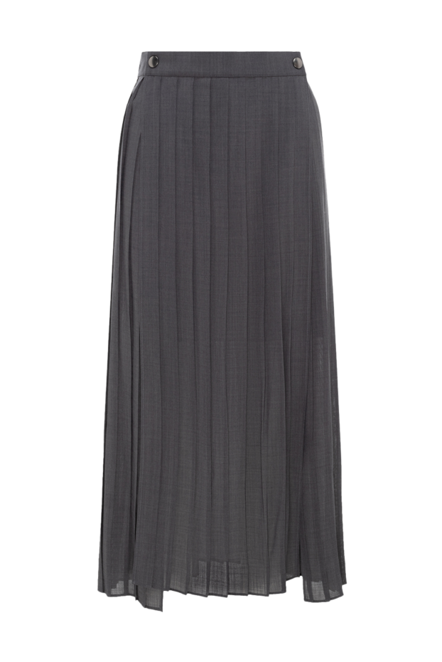 Brunello Cucinelli юбка из полиэстера и шерсти серая женская 175441 - фото 1